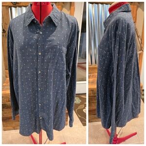 Lined speckled shirt Xal denim blue Carbon to Cobalt
